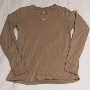 Tan Nike long sleeve T-shirt